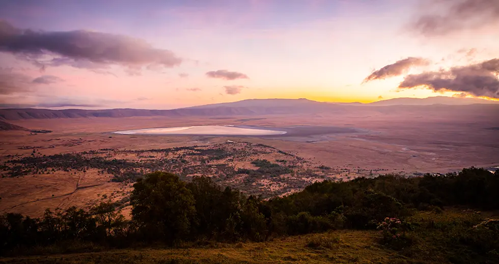 Ngorongoro Vista de la región cráter de Ngorongoro